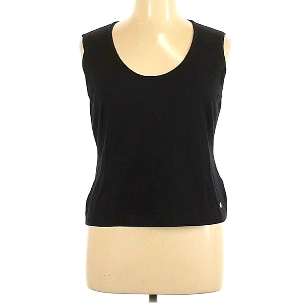 ESCADA Women's SZ 46 (16) Black Sleeveless Wool Shell Tank Top